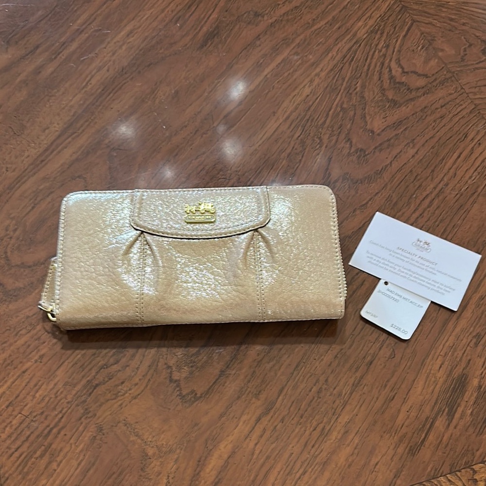 Coach Metallic Gold Wallet